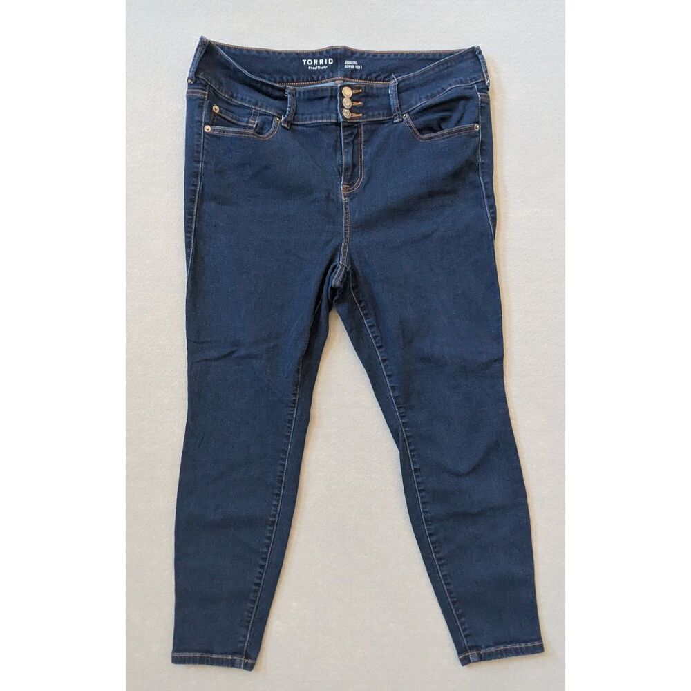 Torrid Jegging Super Soft High Rise Skinny Jeans Dark Wash Womens 18 Short